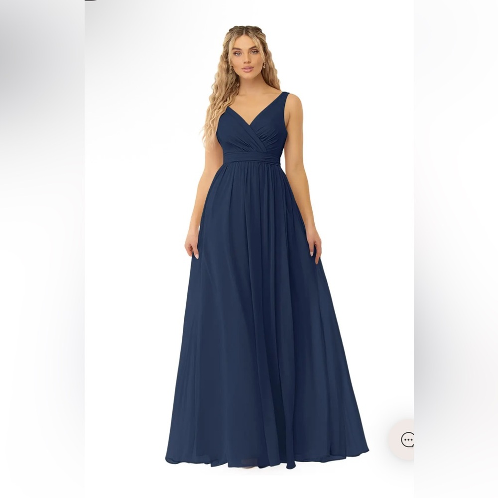 Azazie Deep Blue Maxi Dress